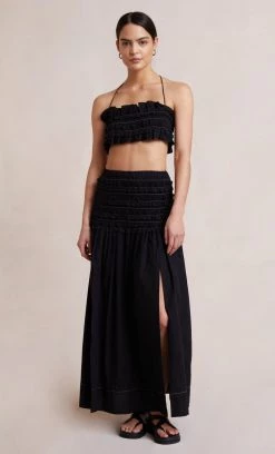 Bec&Bridge ALINA CROP TOP - BLACK