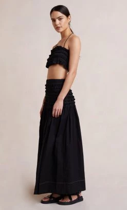 Bec&Bridge ALINA CROP TOP - BLACK