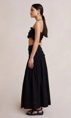 Bec&Bridge ALINA CROP TOP - BLACK