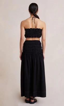 Bec&Bridge ALINA CROP TOP - BLACK