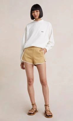 Bec&Bridge Bottoms ROBERTA CONTRAST SHORT - SAND