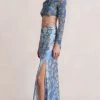 Bec&Bridge BLOSSOM MAXI SKIRT - BLUE PRINT NEW