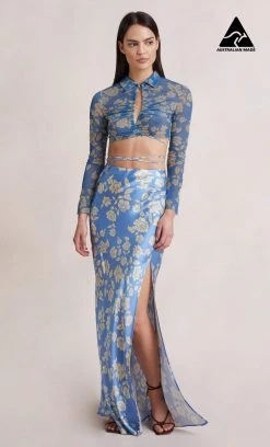 Bec&Bridge BLOSSOM LONG SLEEVE TOP - BLUE PRINT NEW