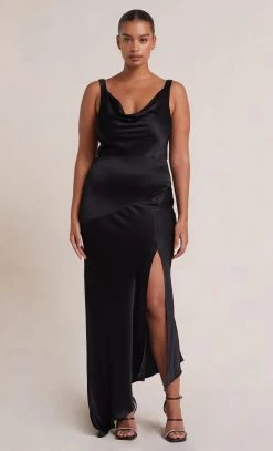 Bec&Bridge MOON DANCE COWL DRESS - BLACK