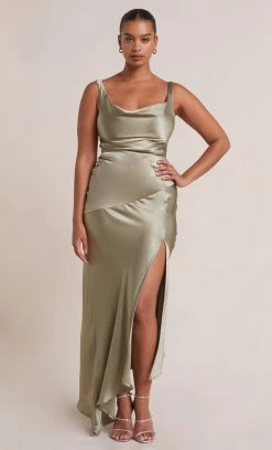 Bec&Bridge MOON DANCE COWL DRESS - SAGE Dresses