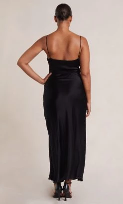 Bec&Bridge Australian Made MOON DANCE MIDI DRESS - BLACK