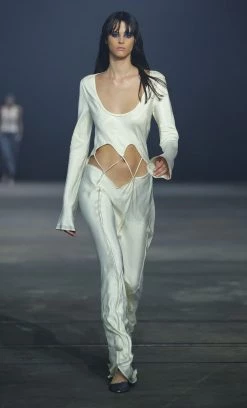 Bec&Bridge NAOMI LONG SLEEVE MAXI DRESS - ECRU