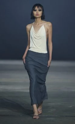 Bec&Bridge ARIEL HALTER BODYSUIT - CREAM