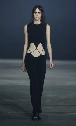 Bec&Bridge AAFW RUNWAY EDIT SKYLAR SUSPEND KNIT MAXI DRESS - BLACK