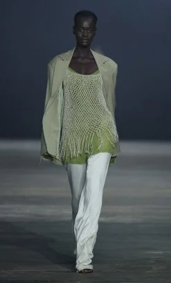 Bec&Bridge AAFW RUNWAY EDIT MADDY KNIT HALTER TOP - SILVER SAGE