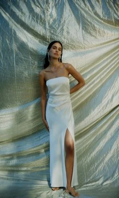 Bec&Bridge THE DREAMER STRAPLESS DRESS - IVORY