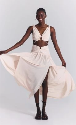 Bec&Bridge JOELENE V CROP TOP - CREAM