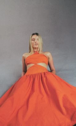 Bec&Bridge Dresses ULA CUT OUT MAXI DRESS - CHILLI