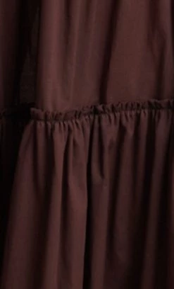 Bec&Bridge CARLA V MAXI DRESS - CHOCOLATE