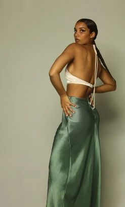 Bec&Bridge CARRIE HALTER MAXI DRESS - MULTI GREEN Dresses