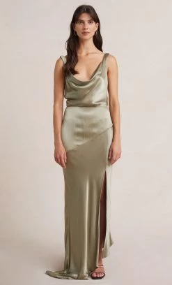 Bec&Bridge MOON DANCE COWL DRESS - SAGE Dresses