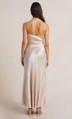 Bec&Bridge MOON DANCE MIDI DRESS - SAND Australian Made