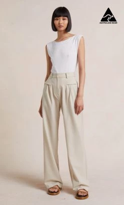 Bec&Bridge EMMY PANT - BONE Bottoms