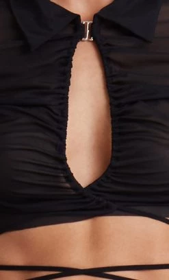 Bec&Bridge BLOSSOM LONG SLEEVE TOP - BLACK NEW