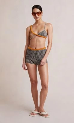 Bec&Bridge Bottoms PATCHWORK KNIT SHORT - MULTI