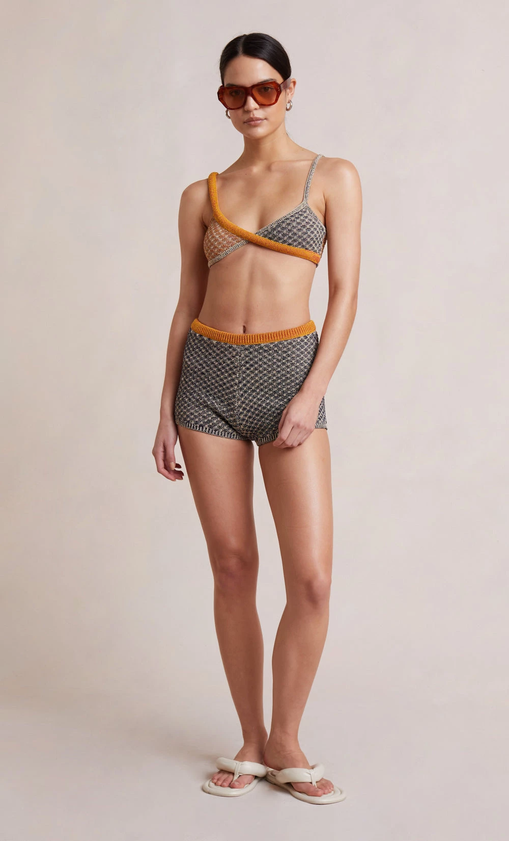 Bec&Bridge PATCHWORK KNIT BRA - MULTI 1 Bec&Bridge PATCHWORK KNIT BRA - MULTI