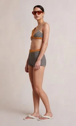 Bec&Bridge Bottoms PATCHWORK KNIT SHORT - MULTI