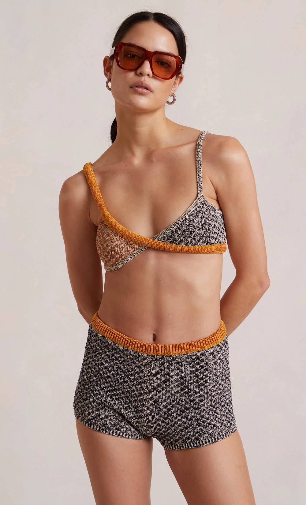 Bec&Bridge PATCHWORK KNIT BRA - MULTI 3 Bec&Bridge PATCHWORK KNIT BRA - MULTI