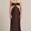 Bec&Bridge NADIA CUT OUT DRESS - CHOCOLATE
