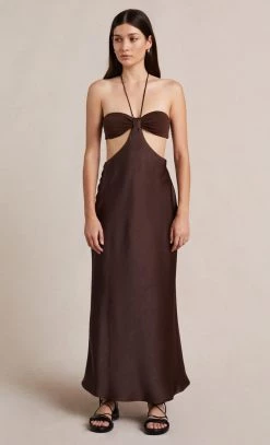 Bec&Bridge NADIA CUT OUT DRESS - CHOCOLATE