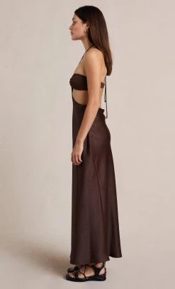 Bec&Bridge NADIA CUT OUT DRESS - CHOCOLATE