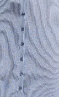 Bec&Bridge WILD SIDE BUTTON MAXI DRESS - SKY BLUE Dresses