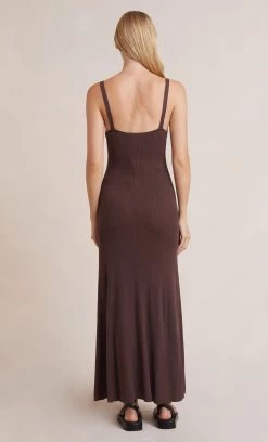 Bec&Bridge WILD SIDE BUTTON MAXI DRESS - CHOCOLATE Dresses