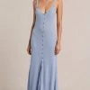 Bec&Bridge WILD SIDE BUTTON MAXI DRESS - SKY BLUE Dresses