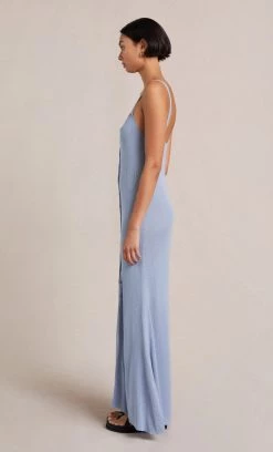 Bec&Bridge WILD SIDE BUTTON MAXI DRESS - SKY BLUE Dresses