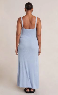 Bec&Bridge WILD SIDE BUTTON MAXI DRESS - SKY BLUE Dresses