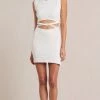 Bec&Bridge Dresses EFFIE KNIT MINI DRESS - IVORY