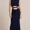 Bec&Bridge Dresses EFFIE KNIT CUT OUT DRESS - INK