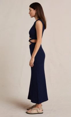 Bec&Bridge Dresses EFFIE KNIT CUT OUT DRESS - INK