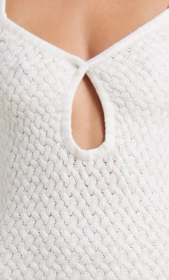 Bec&Bridge Dresses EFFIE KNIT KEY MAXI DRESS - IVORY