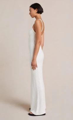 Bec&Bridge Dresses EFFIE KNIT KEY MAXI DRESS - IVORY