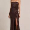 Bec&Bridge NADIA MAXI DRESS - CHOCOLATE