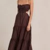 Bec&Bridge ALEXANDRA TIE MAXI DRESS - CHOCOLATE