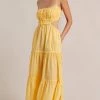 Bec&Bridge ALEXANDRA TIE MAXI DRESS - STRAW