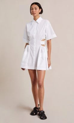 Bec&Bridge Dresses ALITA SHORT SLEEVE MINI DRESS - IVORY