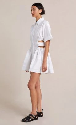 Bec&Bridge Dresses ALITA SHORT SLEEVE MINI DRESS - IVORY