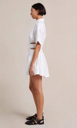 Bec&Bridge Dresses ALITA SHORT SLEEVE MINI DRESS - IVORY
