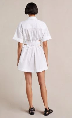 Bec&Bridge Dresses ALITA SHORT SLEEVE MINI DRESS - IVORY