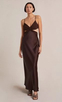 Bec&Bridge NADIA TWIST MAXI DRESS - CHOCOLATE