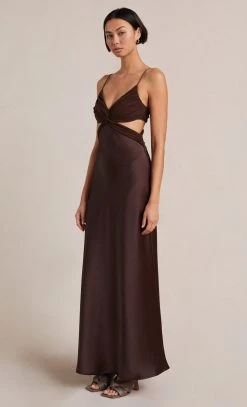Bec&Bridge NADIA TWIST MAXI DRESS - CHOCOLATE