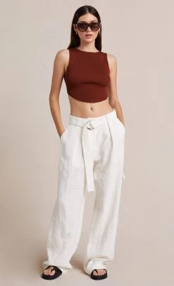 Bec&Bridge FLETCHER PANT - IVORY Bottoms